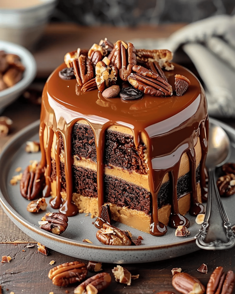 Turtle Caramel Cake