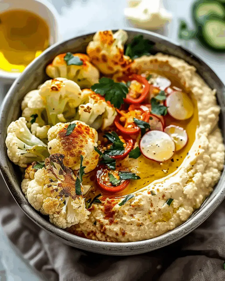 Wholesome Roasted Cauliflower Hummus Bowls: A Mediterranean-Inspired Delight