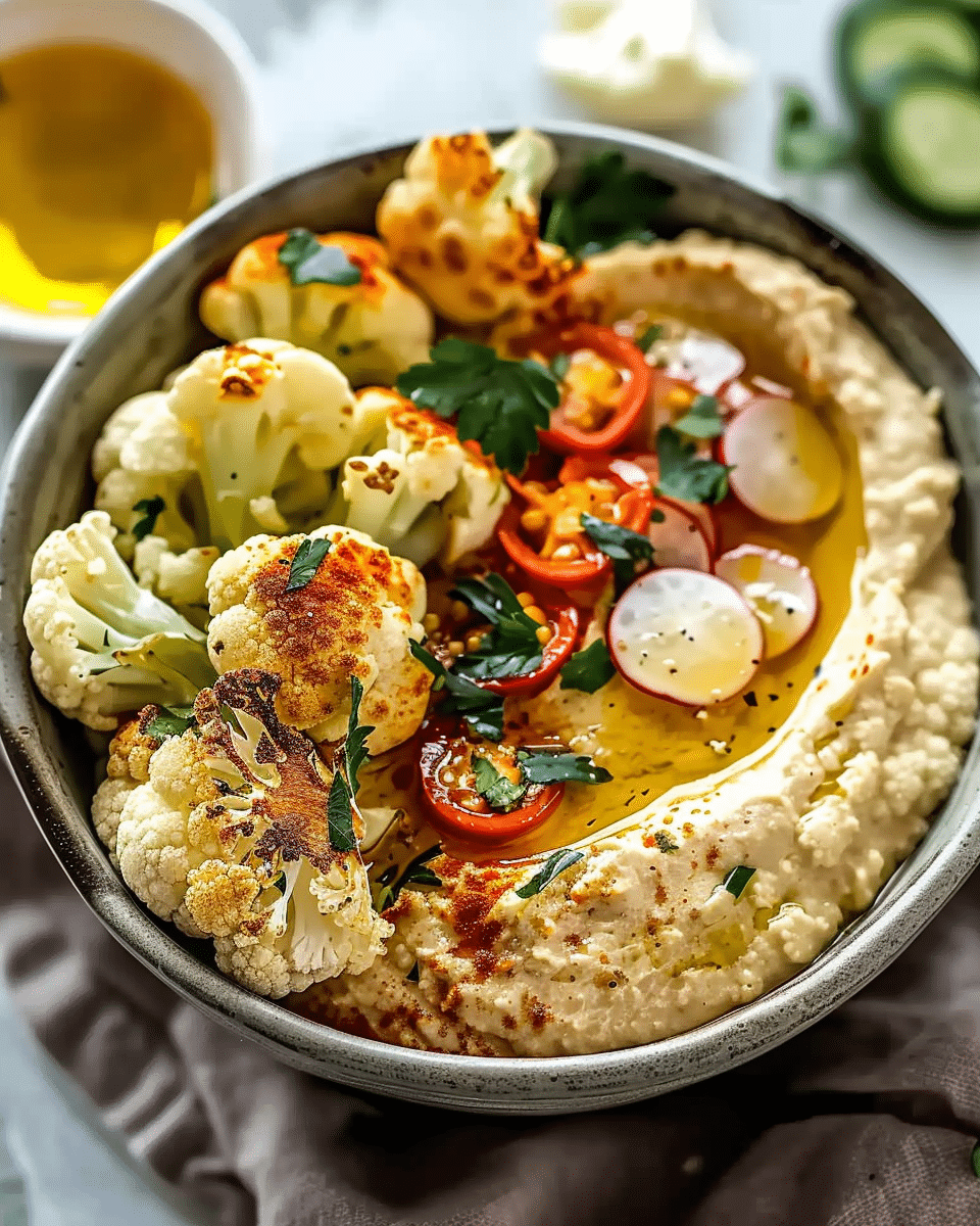 Wholesome Roasted Cauliflower Hummus Bowls: A Mediterranean-Inspired Delight