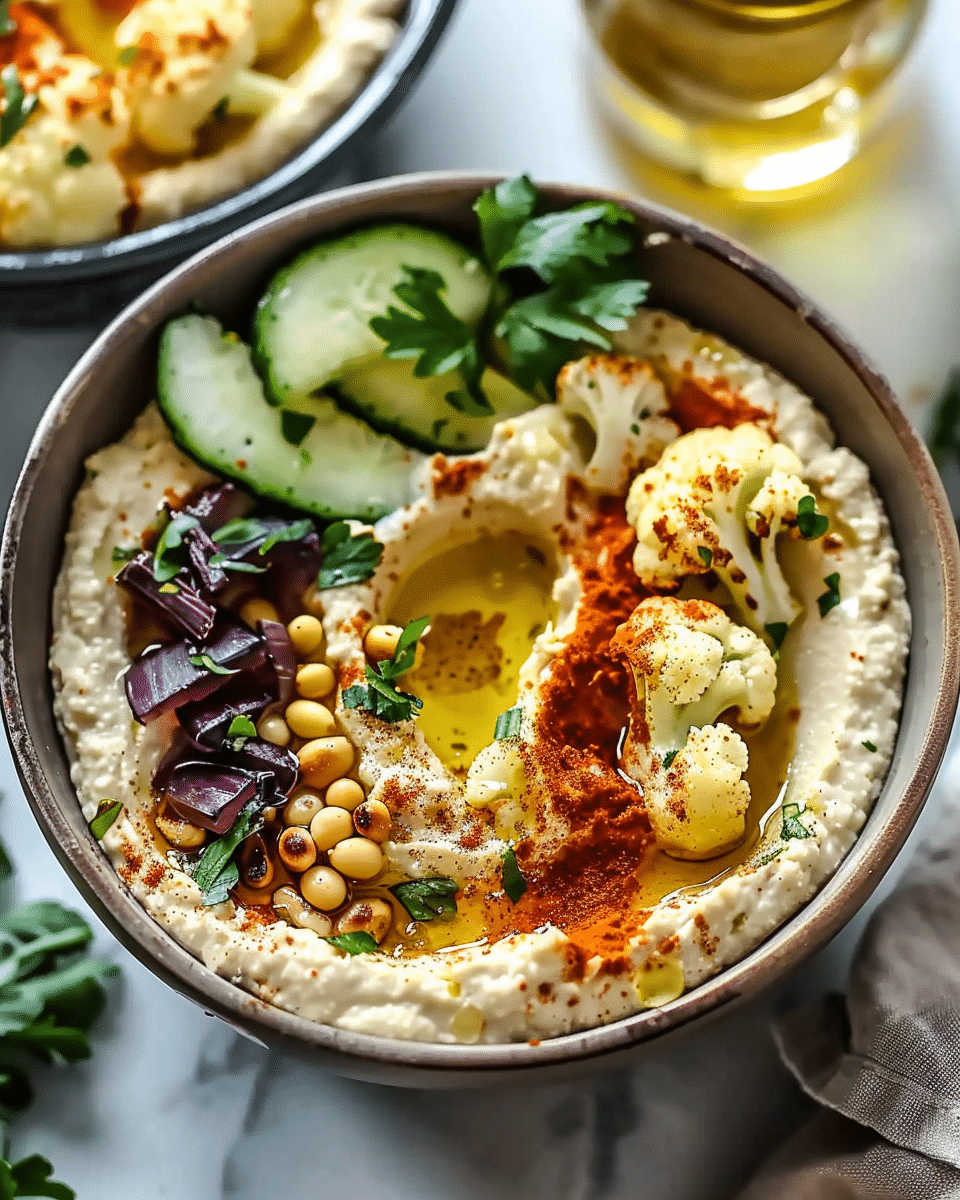 Wholesome Roasted Cauliflower Hummus Bowls: A Mediterranean-Inspired Delight