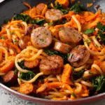 Chicken Sausage Sweet Potato Noodle Skillet