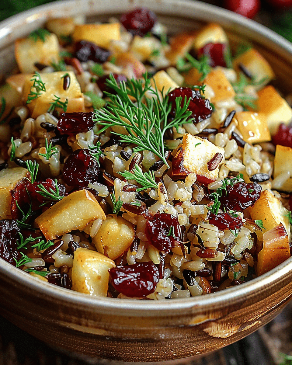 Cranberry Apple Wild Rice Pilaf