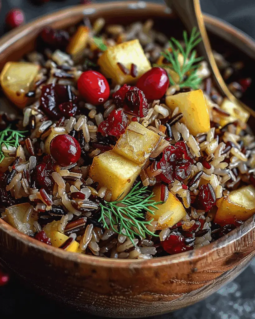 Cranberry Apple Wild Rice Pilaf