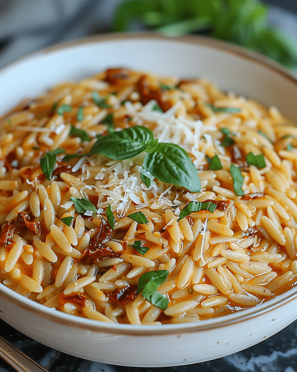 Creamy Sun-Dried Tomato Orzo