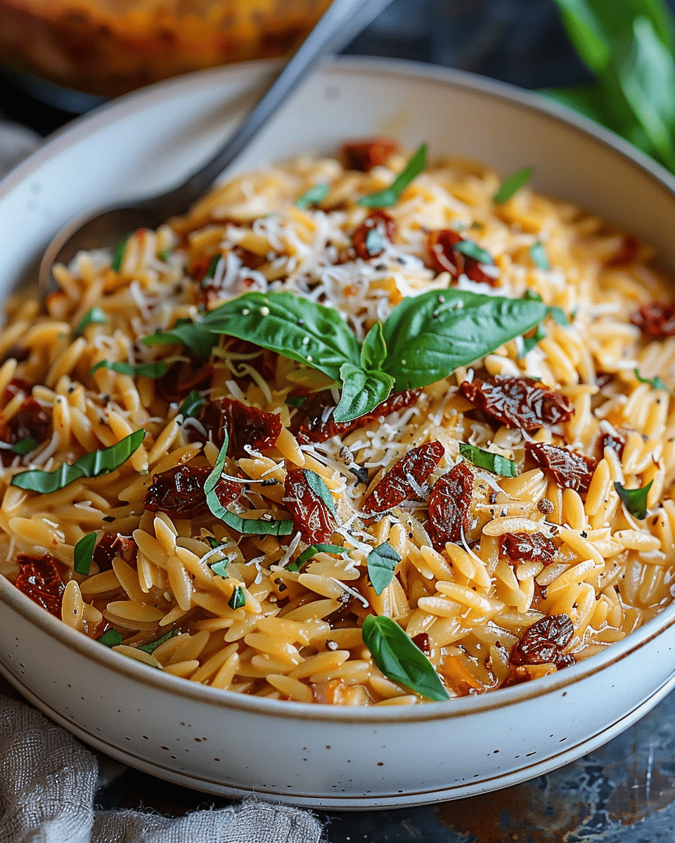 Creamy Sun-Dried Tomato Orzo