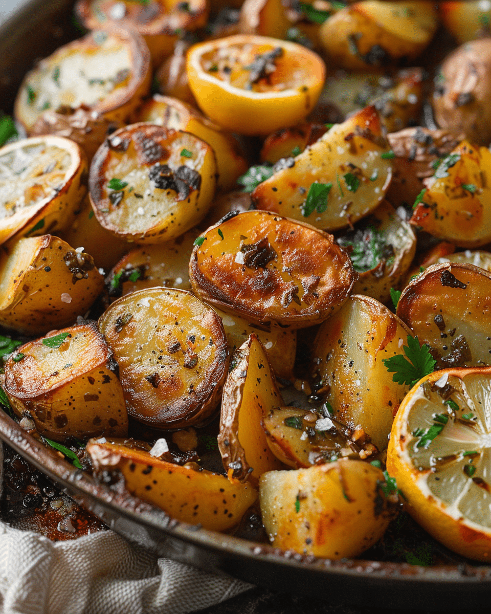 Crispy Roasted Potatoes with Salted Lemon