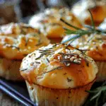 Garlic Rosemary Focaccia Muffins