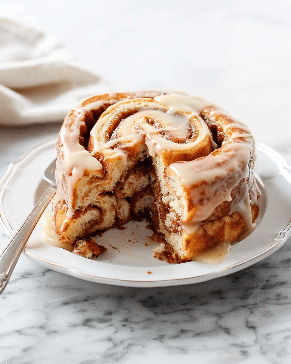 Giant Cinnamon Roll Cake