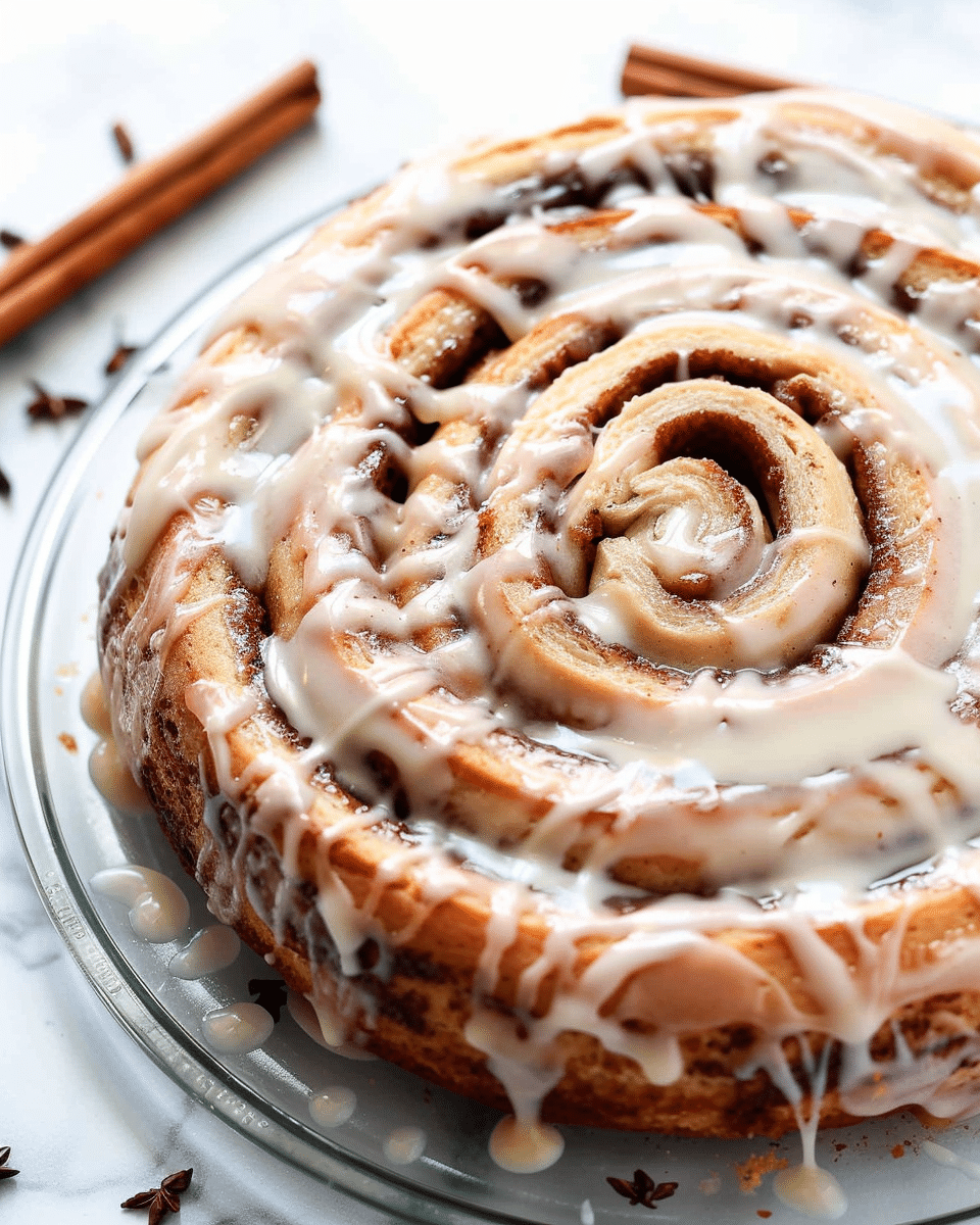 Giant Cinnamon Roll Cake