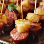 Glazed Kielbasa Pineapple Bites