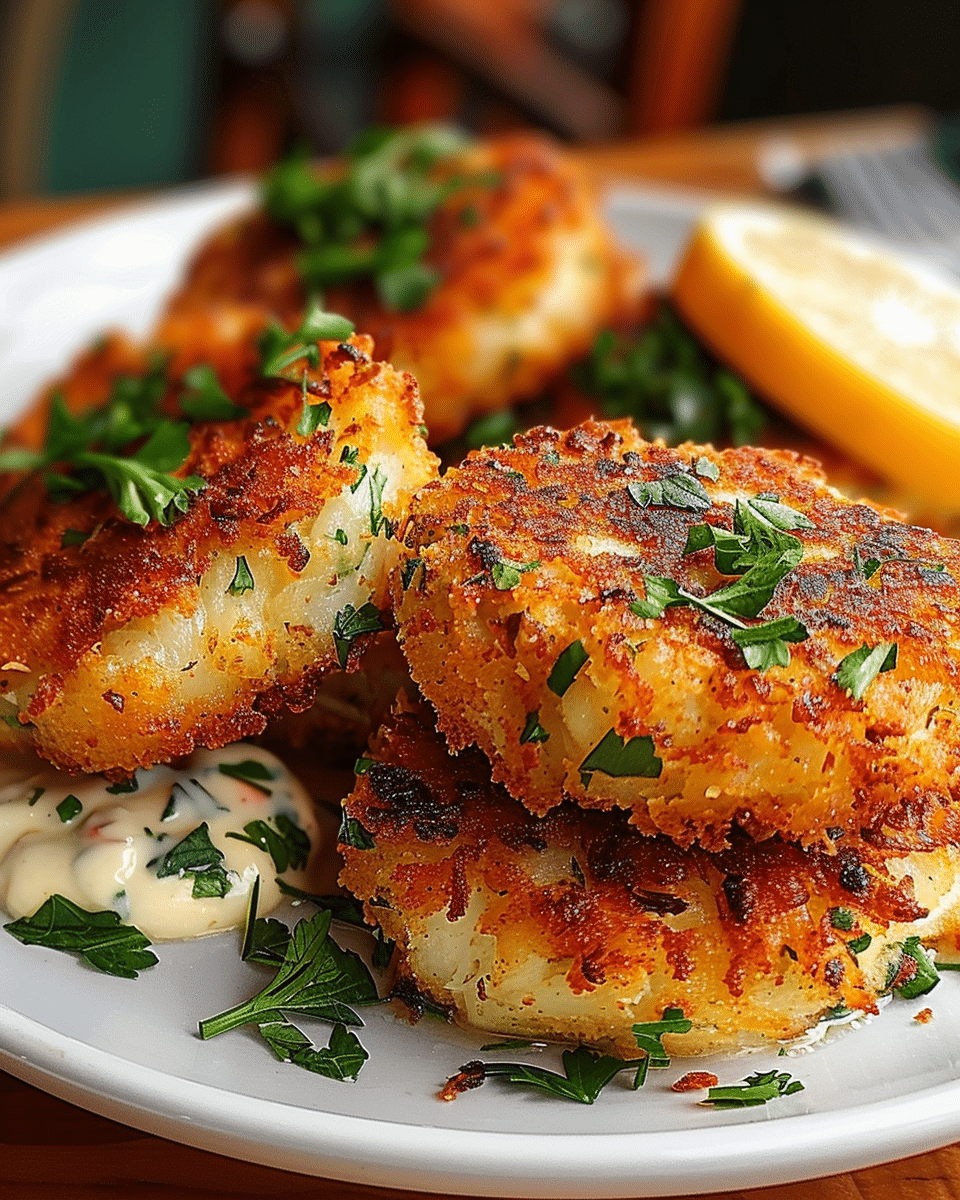 Golden Crispy Crab Cakes