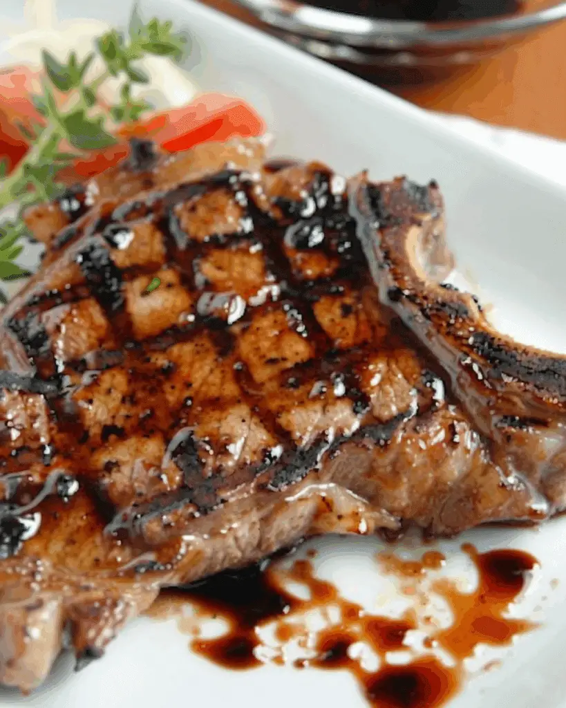 Grilled Veal Chops with Balsamic Glaze