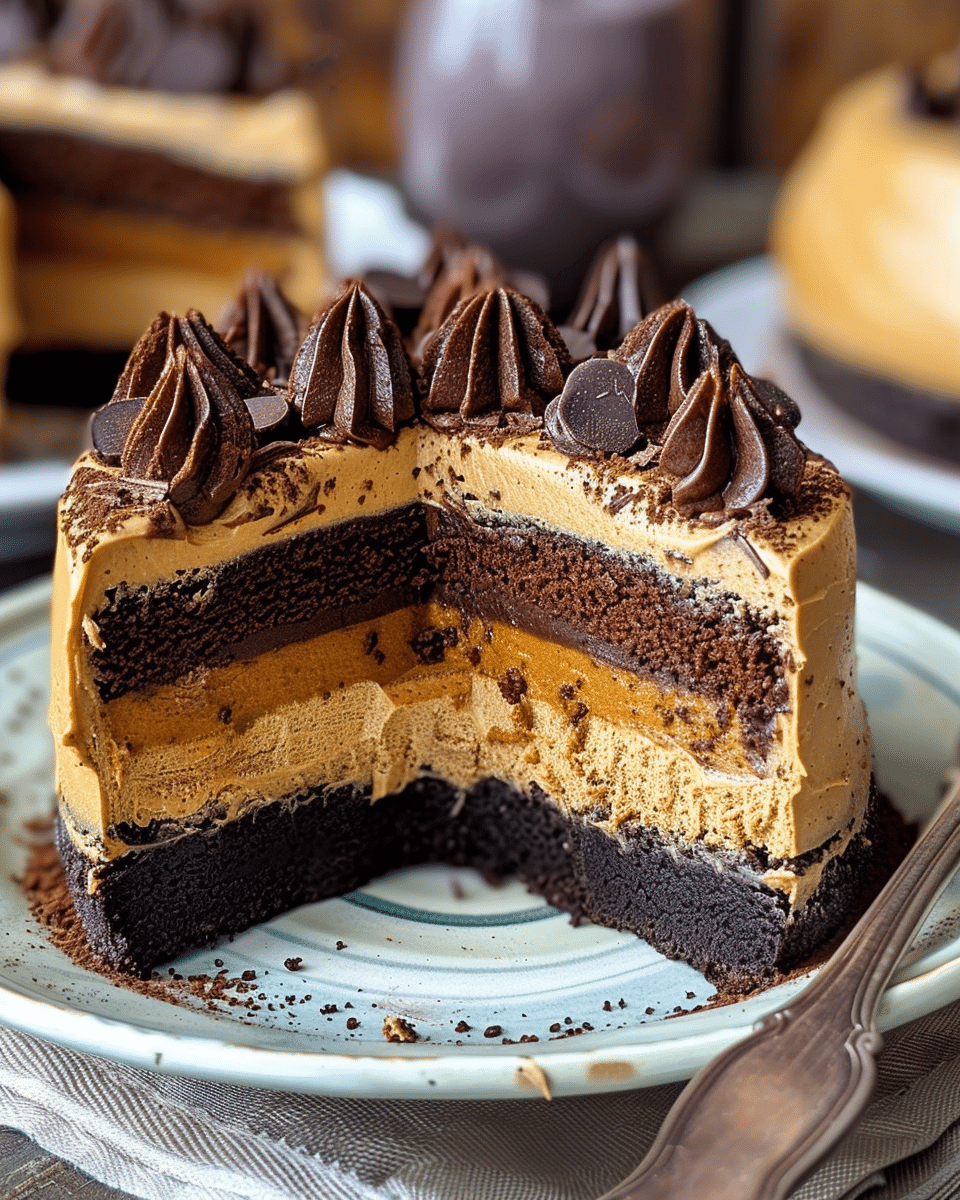 Pumpkin Chocolate Mousse Cake