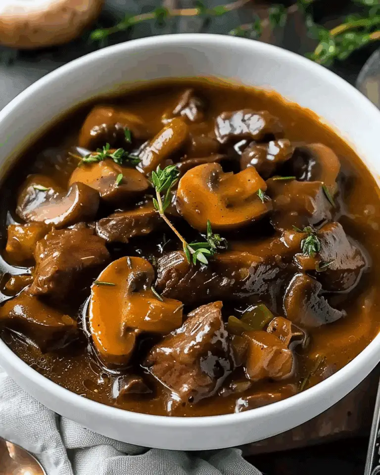 Slow Cooker Beef Stew with Mushrooms