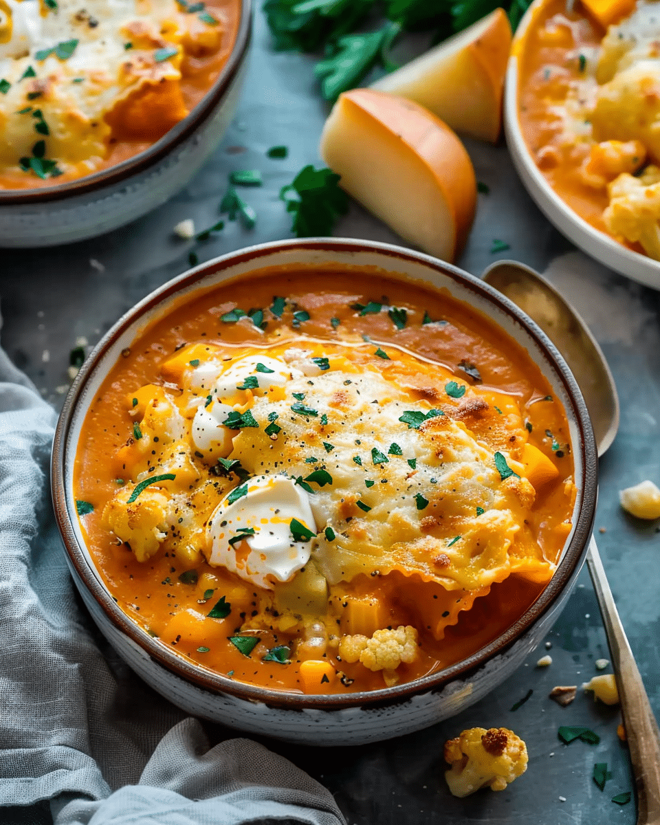 Tasty Pumpkin Lasagna Soup