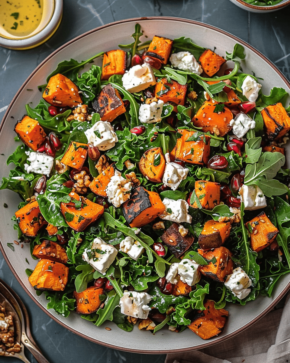Sweet Potato Goat Cheese Salad: A Colorful and Nourishing Autumn Salad
