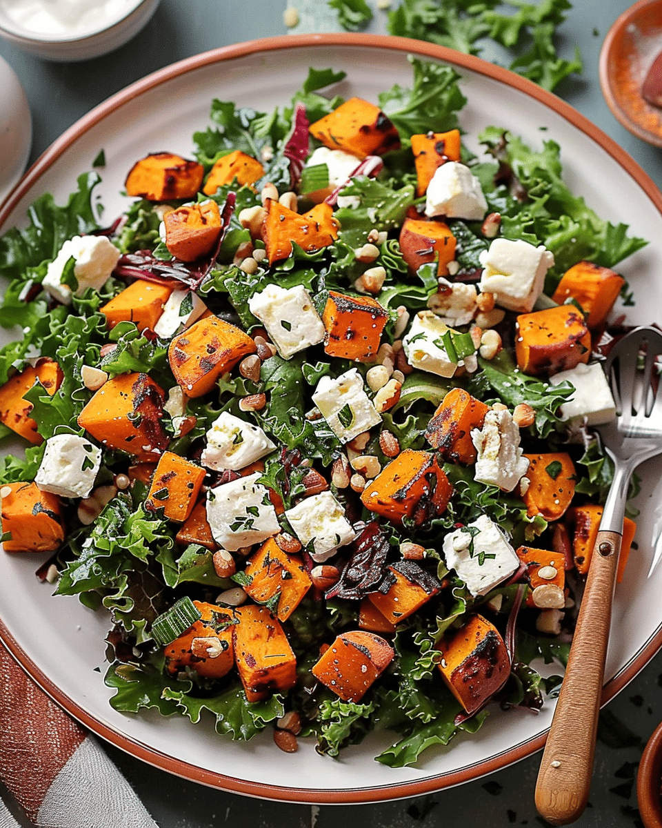 Sweet Potato Goat Cheese Salad: A Colorful and Nourishing Autumn Salad