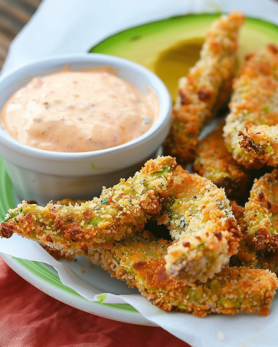 Avocado Fries with Creamy Sriracha Dipping Sauce