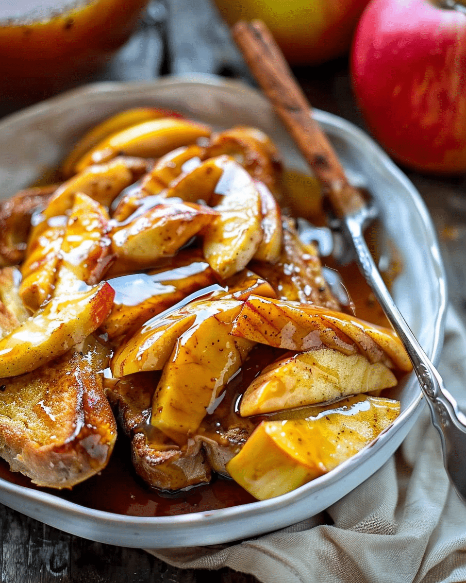 Baked Apple Chai French Toast with Cider Glaze