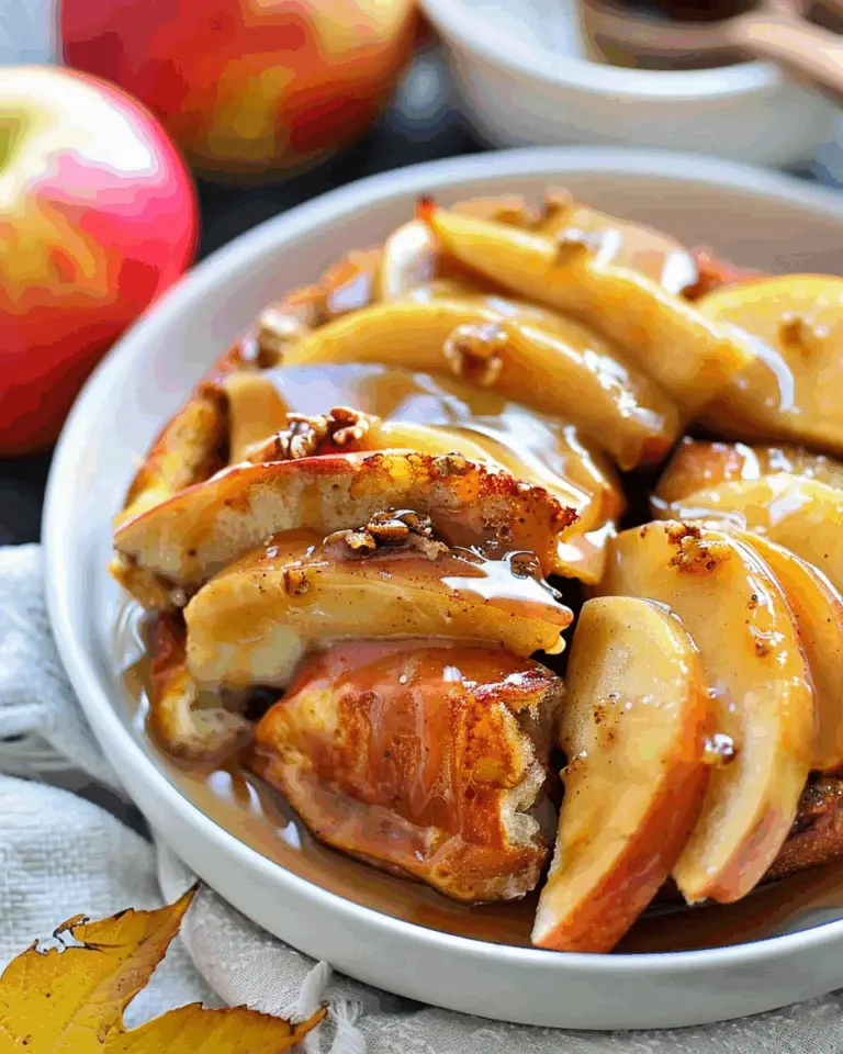 Baked Apple Chai French Toast with Cider Glaze
