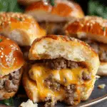 Baked Cheeseburger Sliders on Hawaiian Rolls