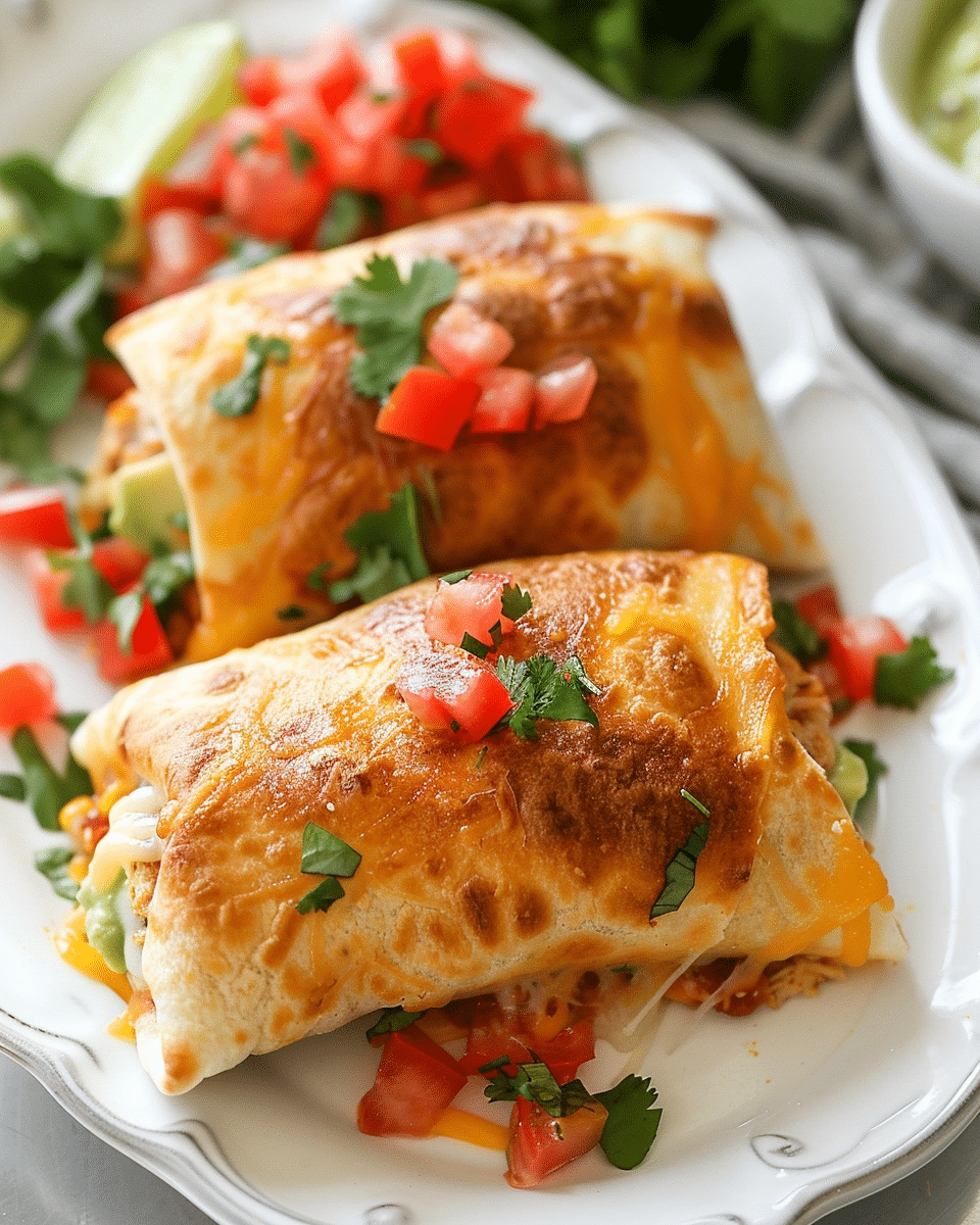 Oven-Baked Chicken Chimichangas