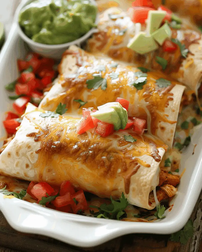 Oven-Baked Chicken Chimichangas