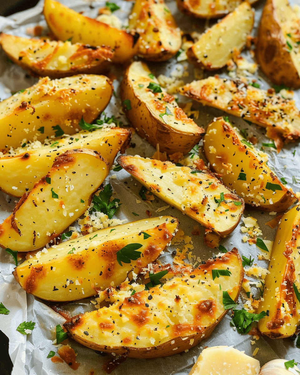 Baked Garlic Parmesan Potato Wedges