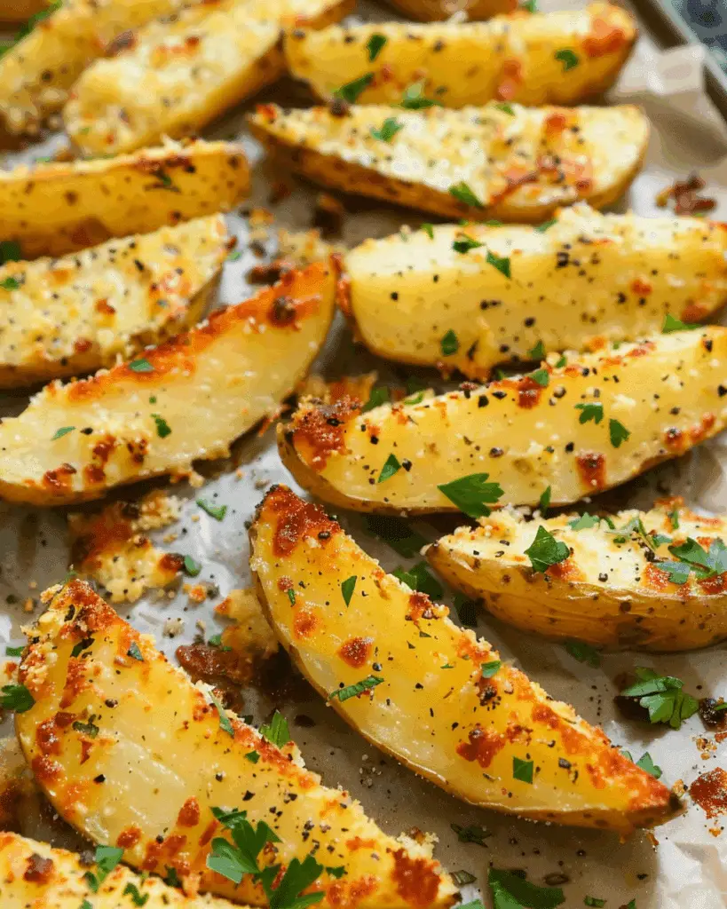 Baked Garlic Parmesan Potato Wedges