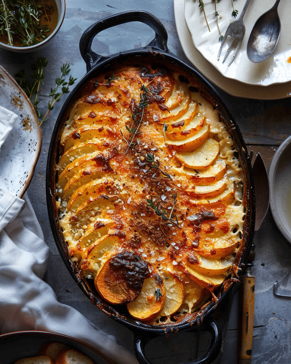Cheesy Root Vegetable Gratin Recipe