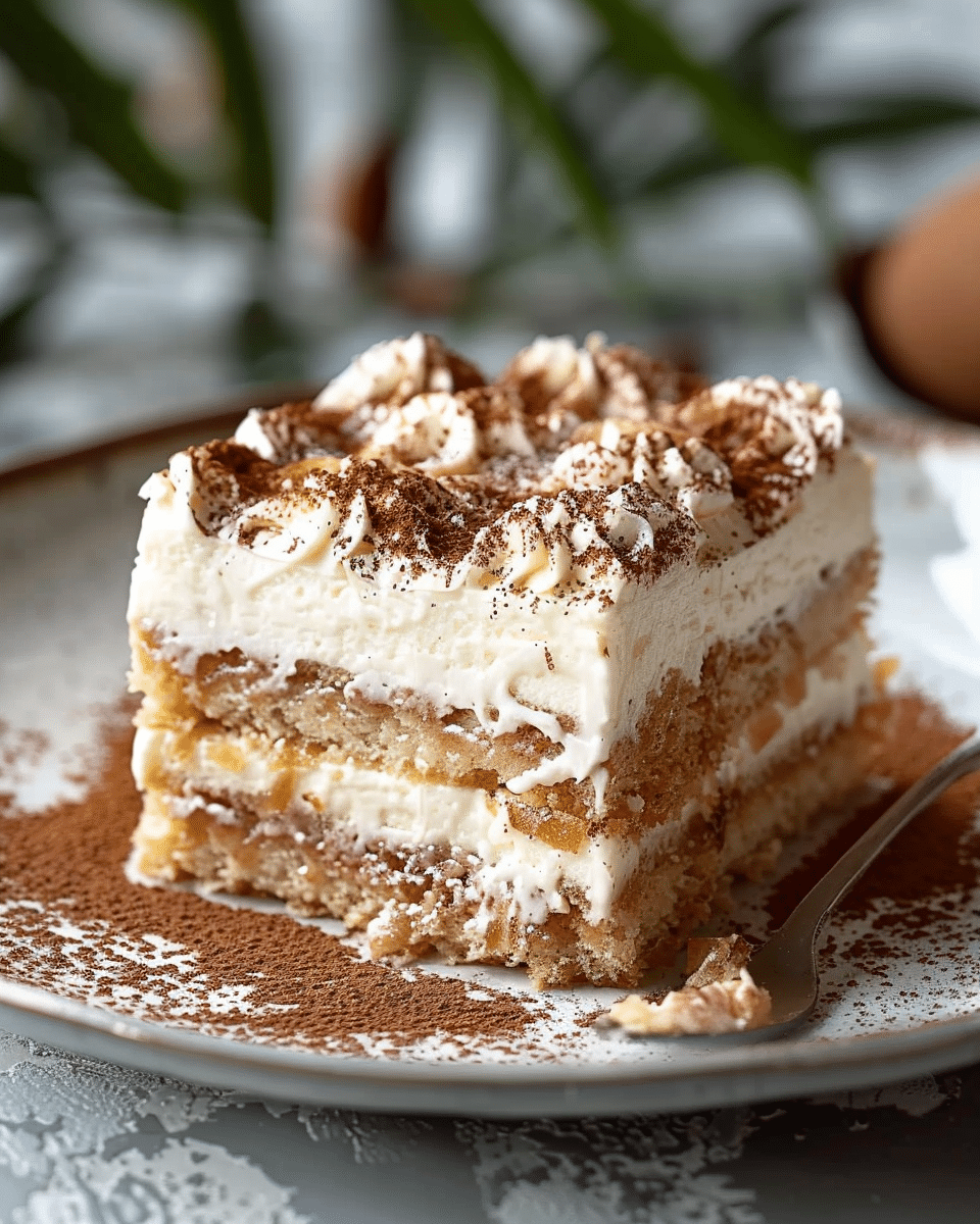 Coconut Rum (Coquito) Tiramisu Dessert