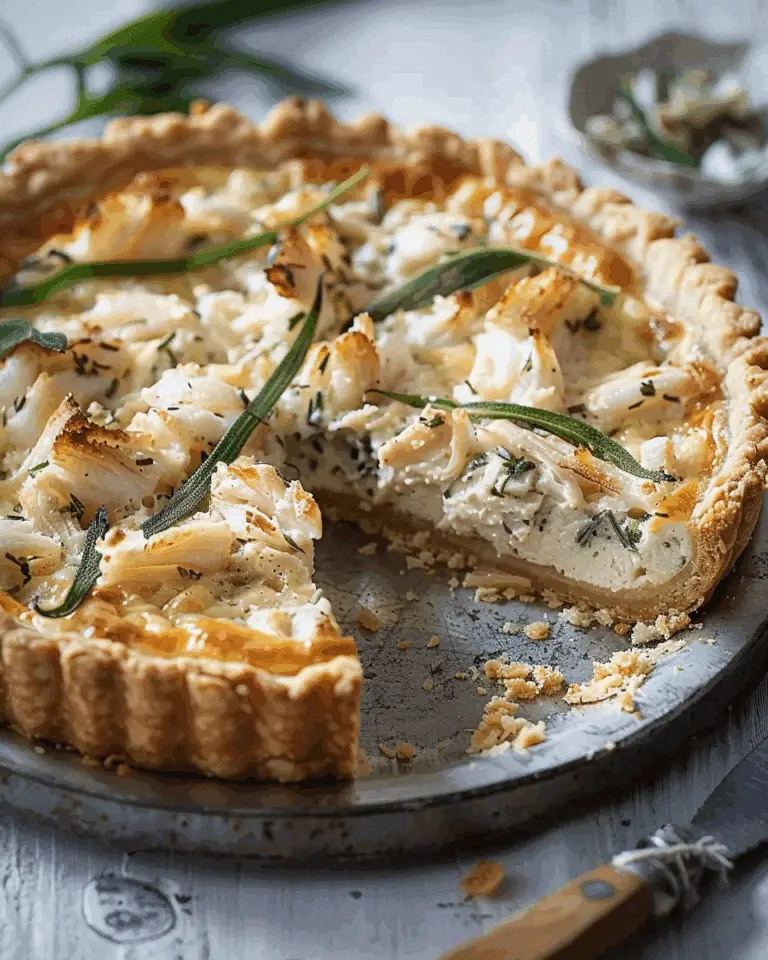 Crab and Tarragon Tart