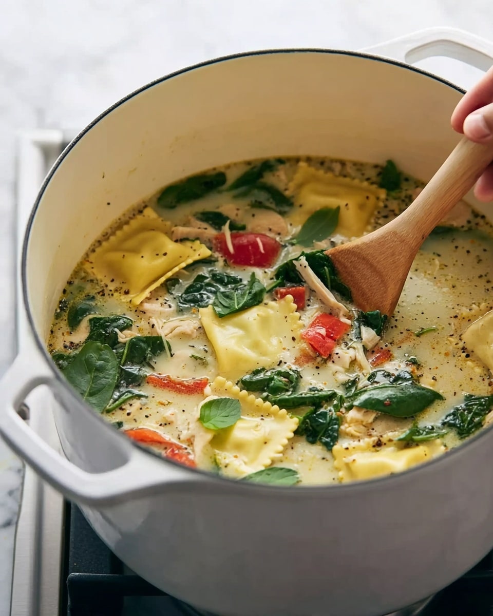 Creamy Tuscan Ravioli Soup: Comfort in Every Spoonful
