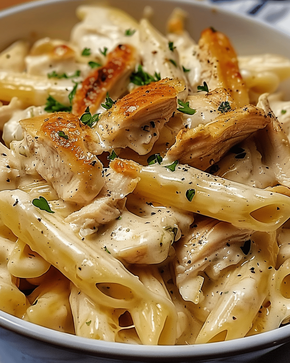 Decadent Creamy Crack Chicken Penne Delight