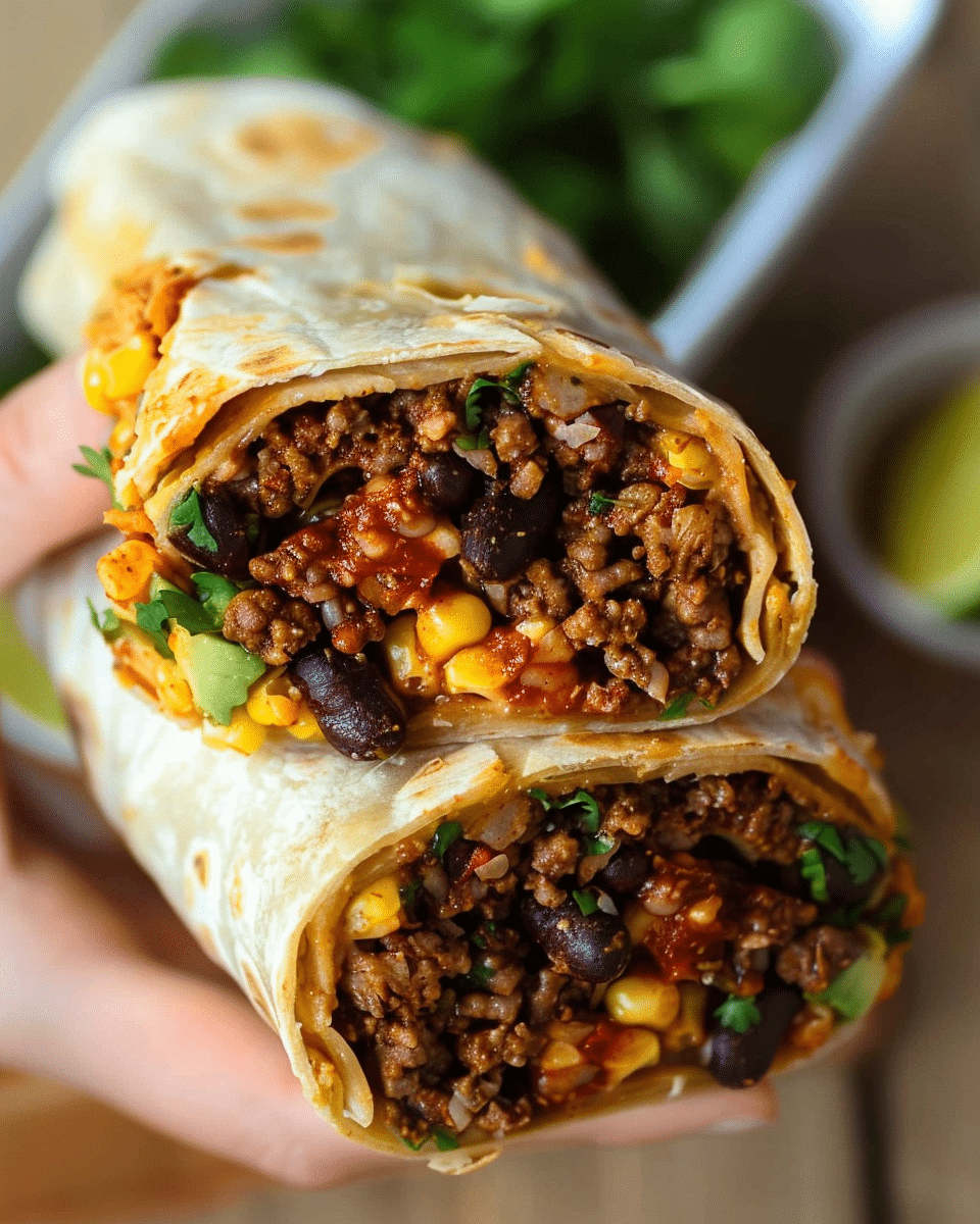 Easy Beef Burritos {30 Minute Recipe}