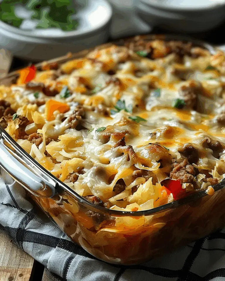 Savory Cabbage Beef Bake Recipe