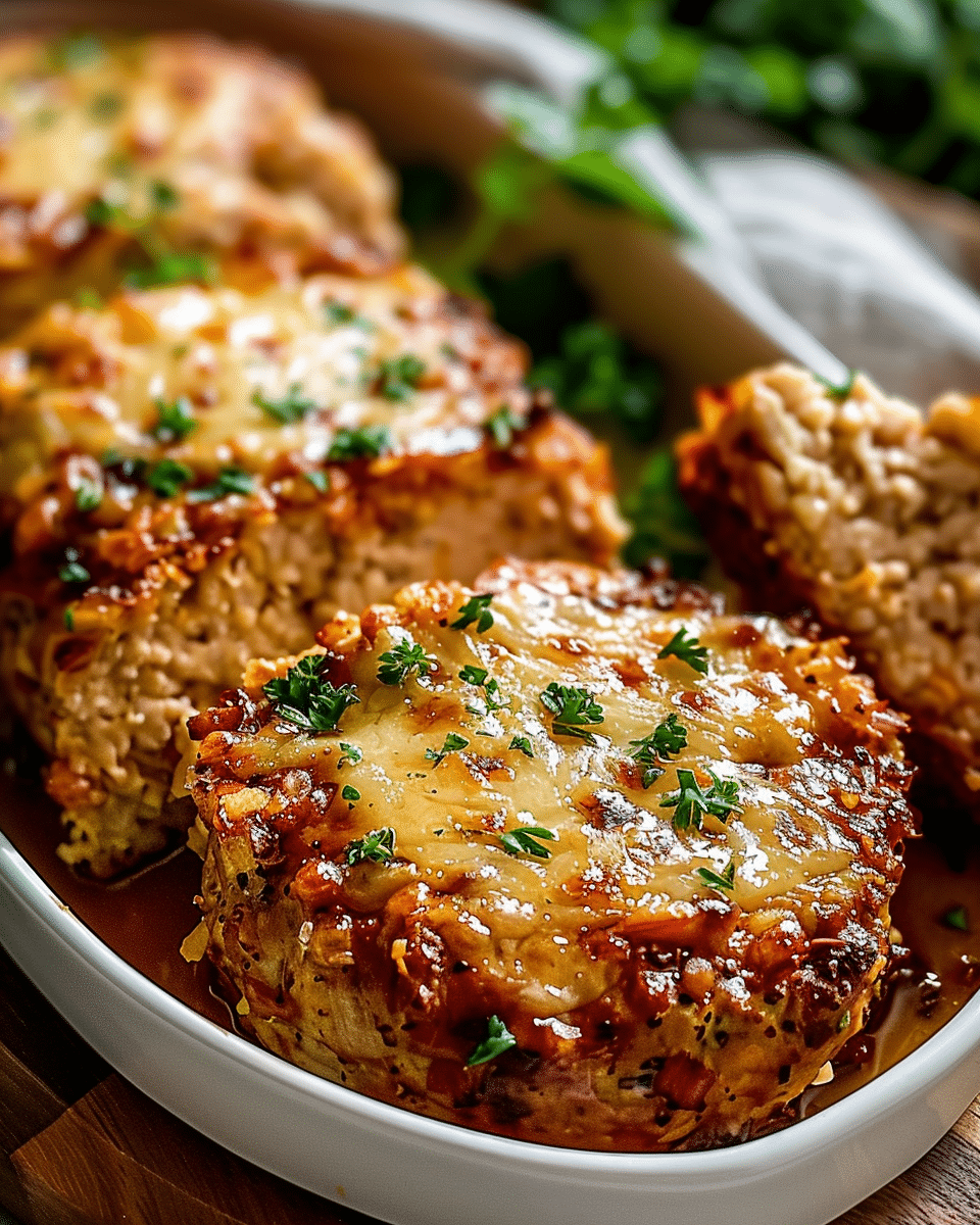 Garlic Parmesan Chicken Meatloaves