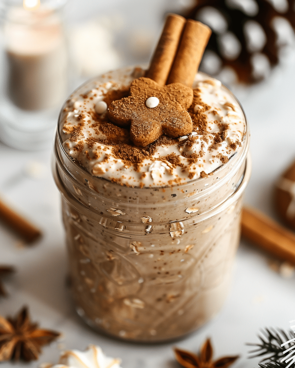 Gingerbread Cookie Overnight Oats