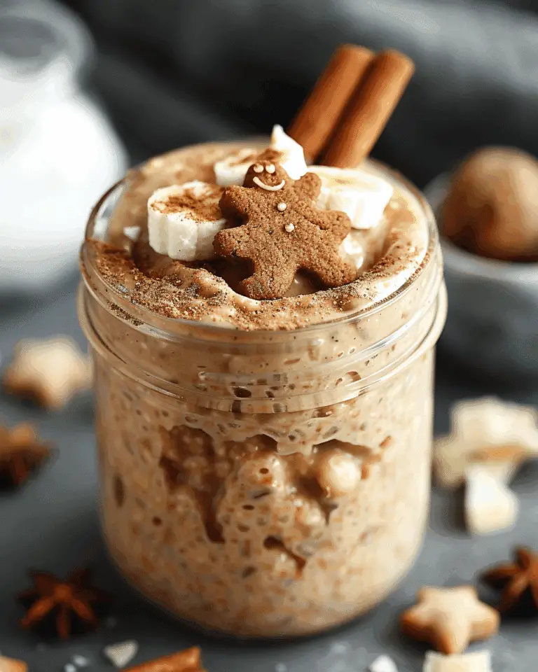 Gingerbread Cookie Overnight Oats