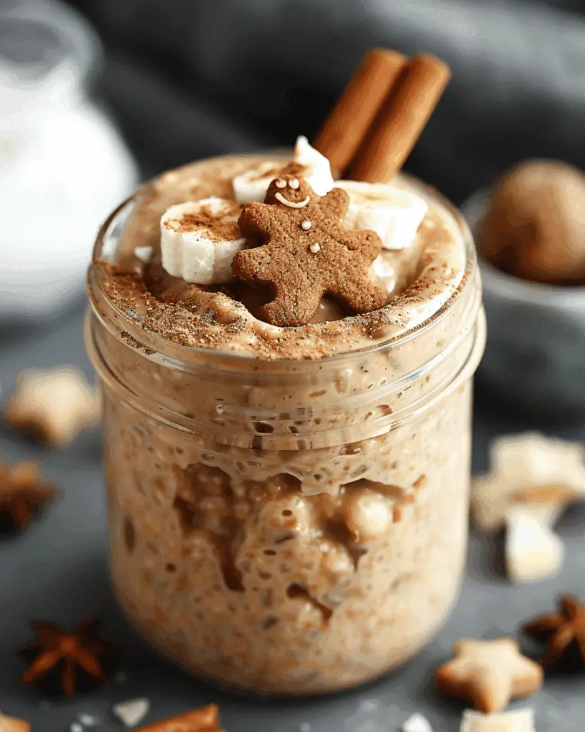 Gingerbread Cookie Overnight Oats