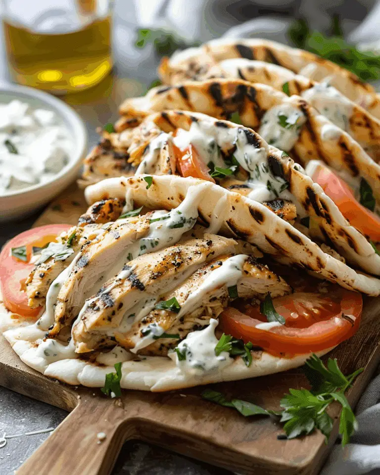 Greek Chicken Gyros with Tzatziki