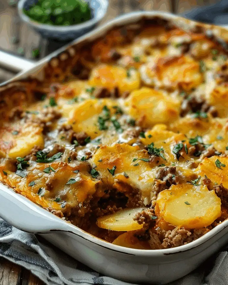 Hobo Casserole with Ground Beef & Potatoes