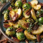 Honey Roasted Brussels Sprouts with Apple Slices & Pecans