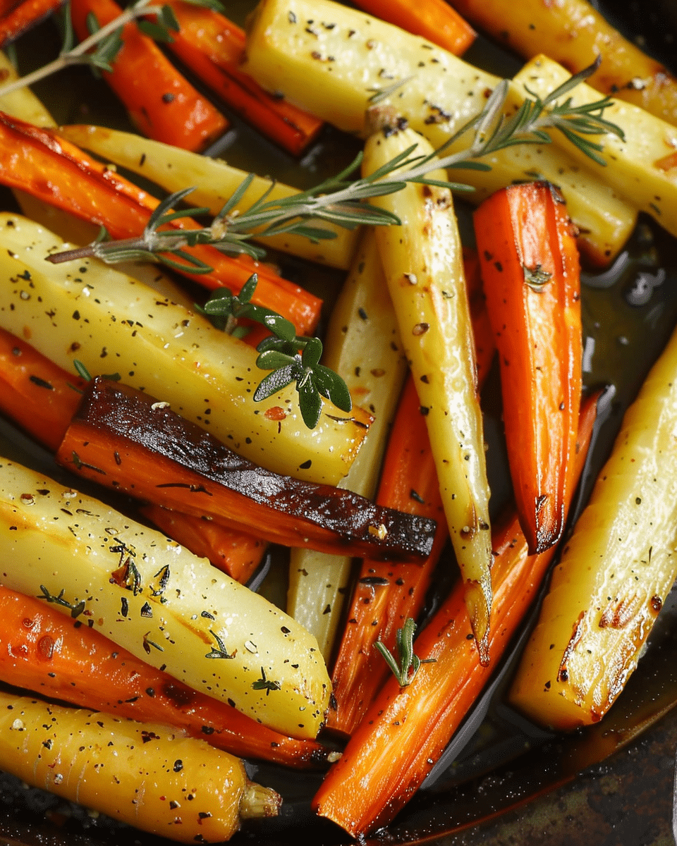 Honey Roasted Carrots and Parsnips