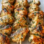 Easy Ranch Garlic Parmesan Chicken Skewers (Oven-Baked!)