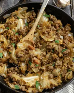 Low-Carb Ground Beef and Cabbage Skillet Recipe | Cooking Inspirations