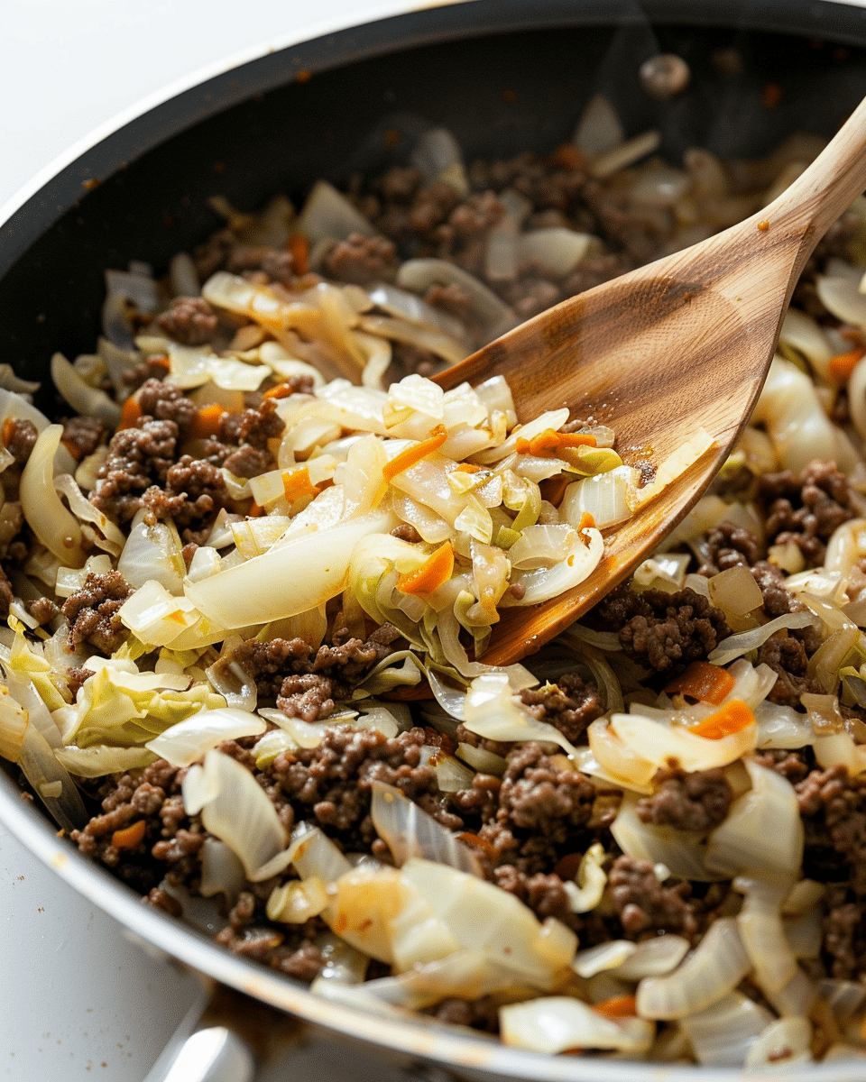Low-Carb Ground Beef and Cabbage Skillet Recipe