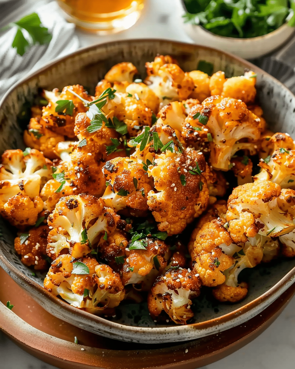 Moroccan Cauliflower with Tahini-Honey: 5-Ingredient Delight