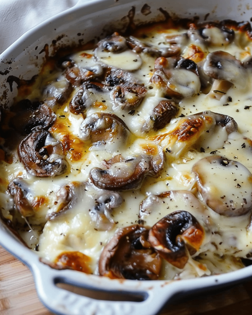 Mushroom Mozzarella Bake Recipe