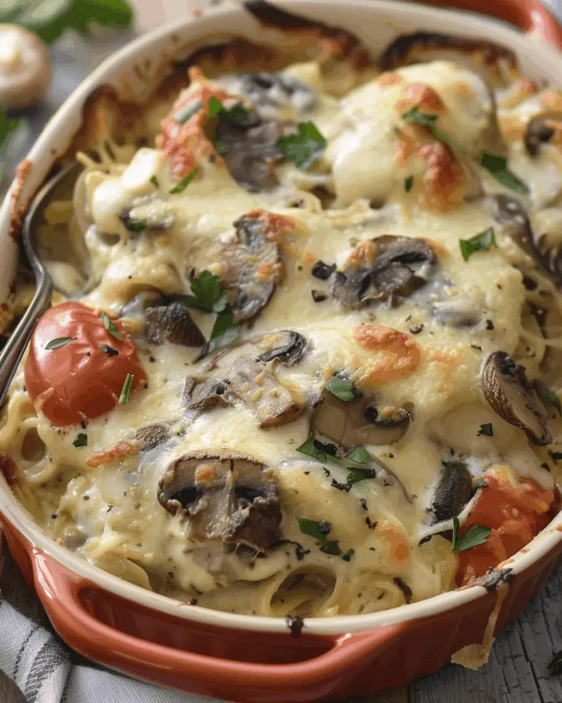Mushroom Mozzarella Bake Recipe